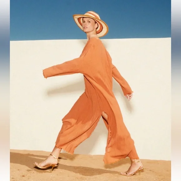 orange dress zara sale This Zara sale find deserves a spot in your summer wardrobe!  Comment  DRESS for the Link ,  I tried size XS and Id say it fits true to size.,  This striped strappy midi dress is now 35% OFF and